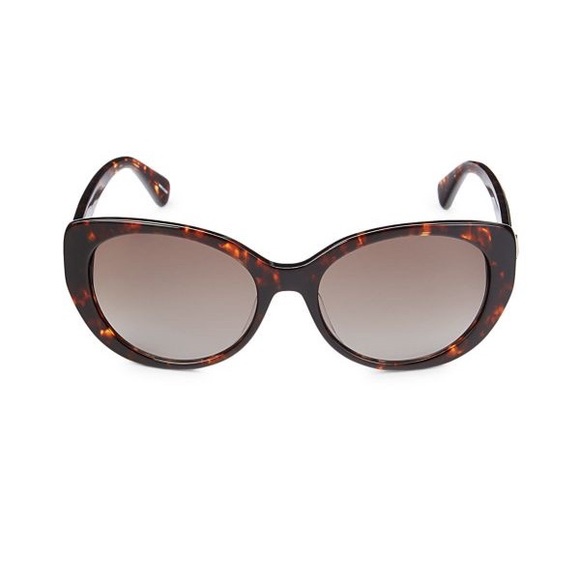 Kate Spade // Everett Cat Eye Sunglasses Dark Brown Havana / Gradient Lens - Picture 5 of 5